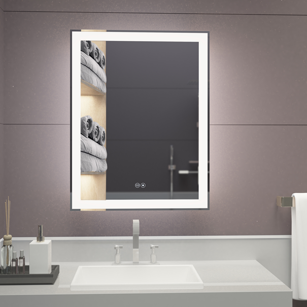 3019 VOXITA Lighted Bathroom Mirror Hanging LED Backlit Mirror