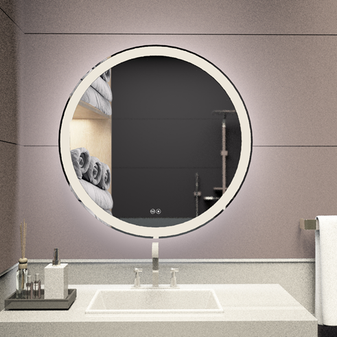 3021 VOXITA Vanity Round LED Light Mirror For Bathroom Wholesale
